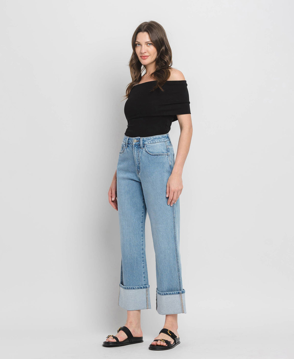 Aurora High Rise Cuffed Jeans