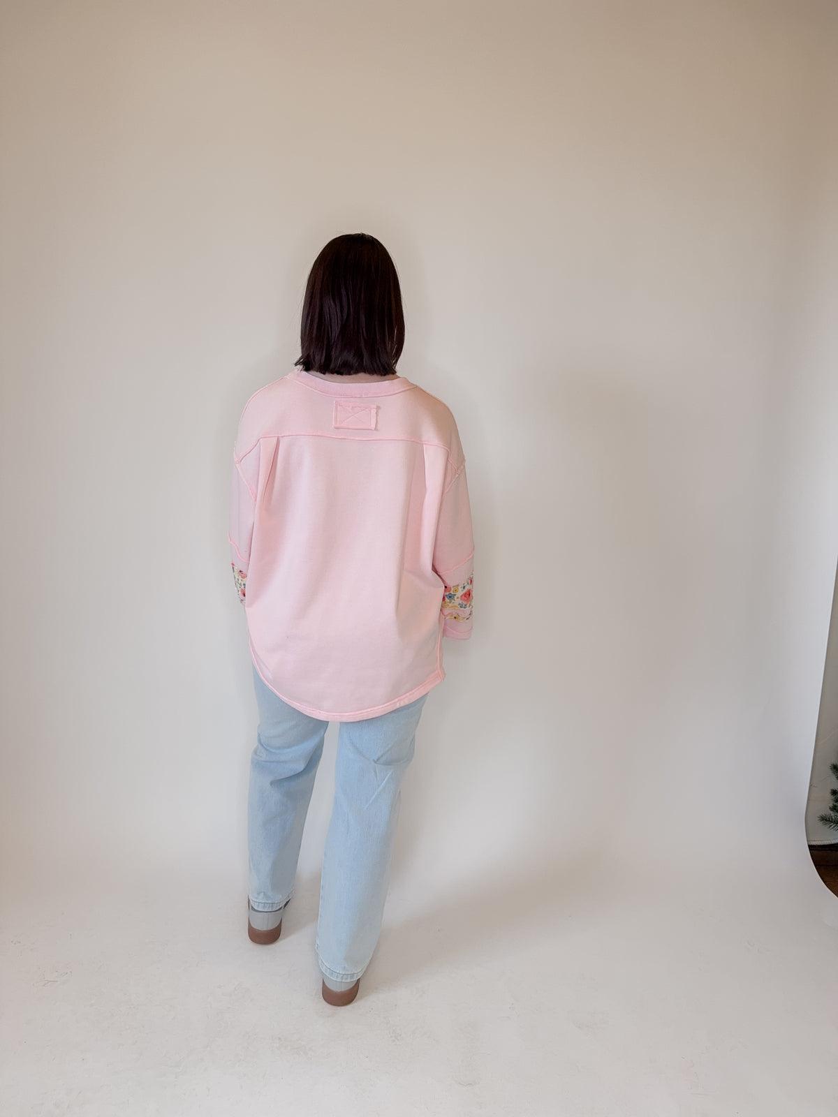 Blush Blossom Daisy Patch Sweatshirt