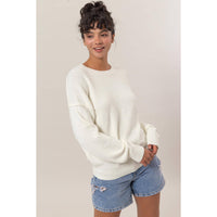 Annika Crew Neck Seam Detail Sweater