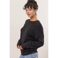 Annika Crew Neck Seam Detail Sweater