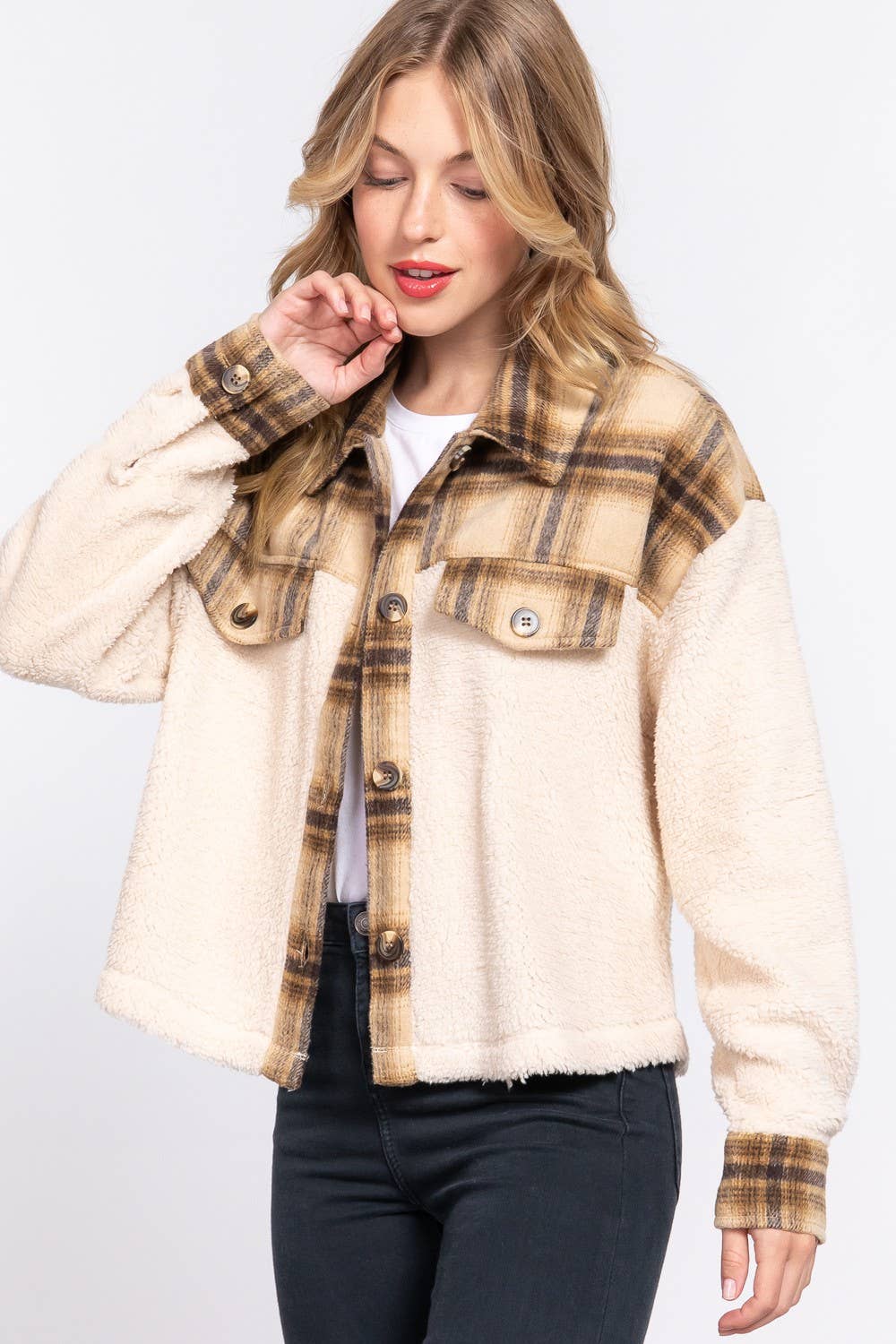 Hadley Button Down Plaid Jacket