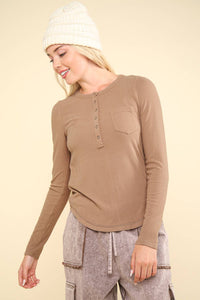 Alex Soft brushed solid knit casual top