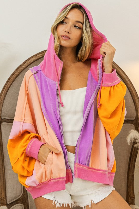 Ramona Color Block Hoodie