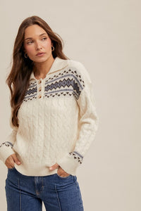 Elodie Collared Sweater