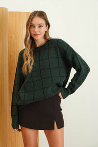 Paloma Grid Pattern Sweater