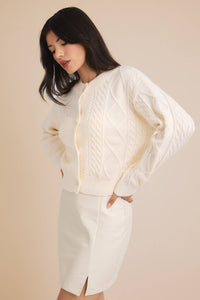 Luna Long Sleeve Cable Cardigan