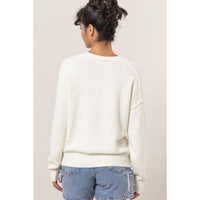 Annika Crew Neck Seam Detail Sweater