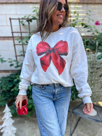 Bow Graphic Sweatshirt