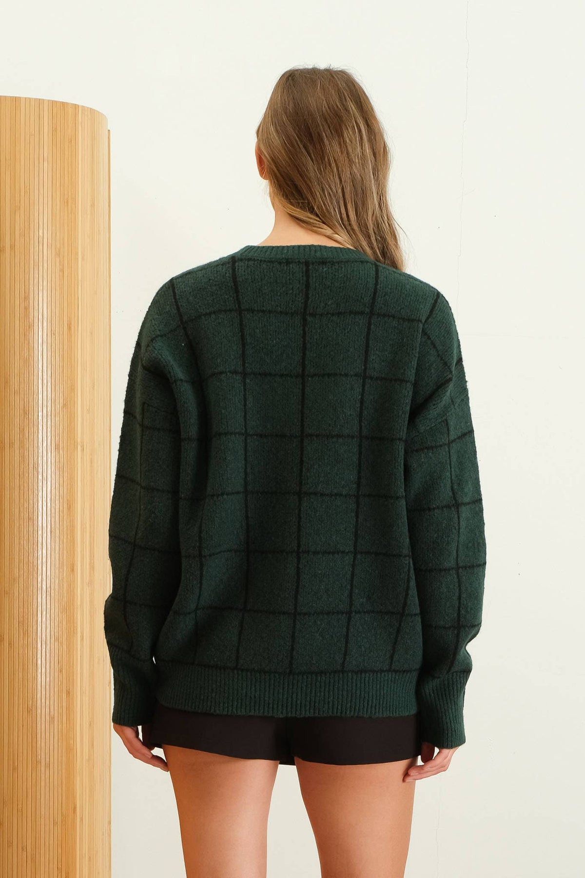 Paloma Grid Pattern Sweater