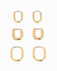 U-Shaped Hoop Earring Set of 3