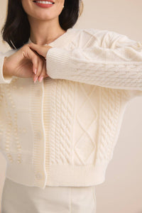 Luna Long Sleeve Cable Cardigan