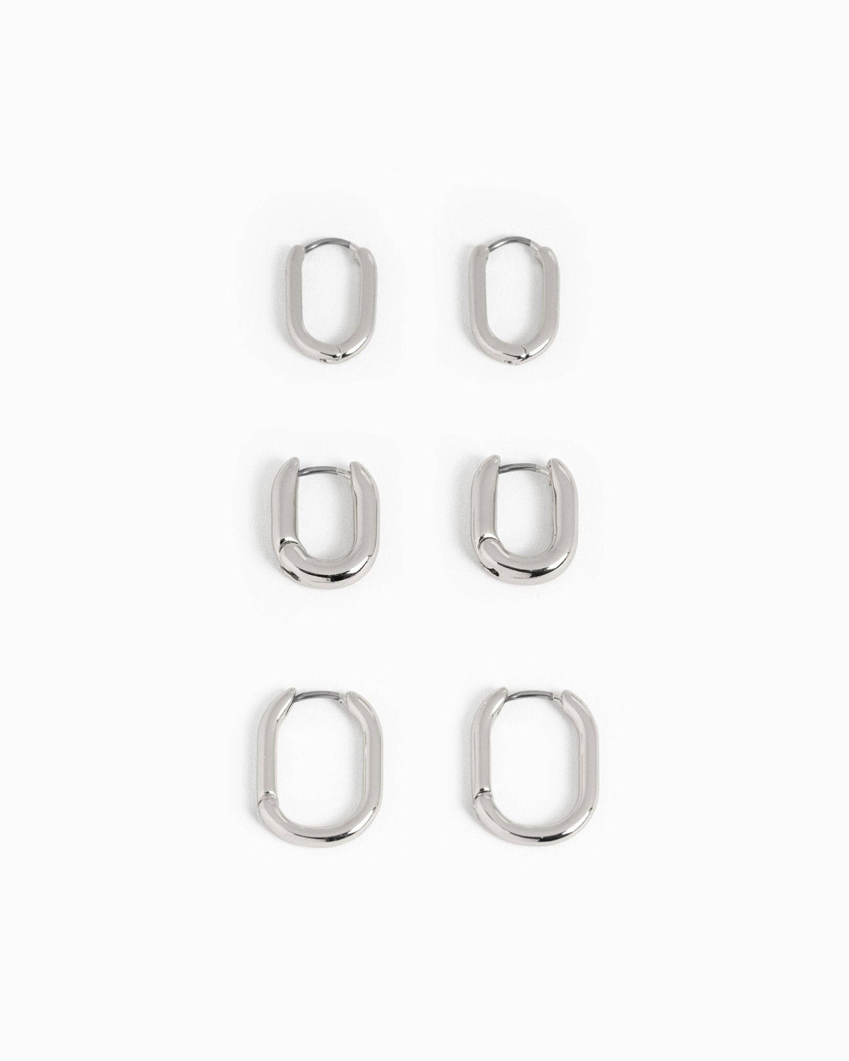 U-Shaped Hoop Earring Set of 3