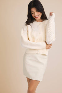 Luna Long Sleeve Cable Cardigan